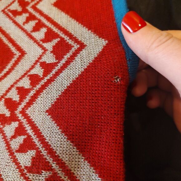 Vtg Catalina Jacquard Southwest Aztec Pullover Tunic Sleeveless Small Wool *Read - Picture 7 of 8